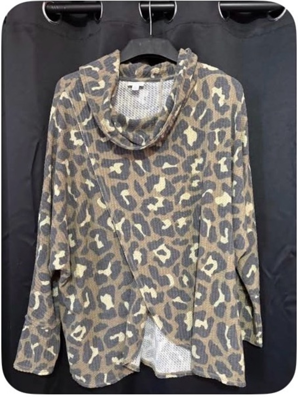 LuLaRoe Leopard Print Cowl Neck Top - Brown, Tan, Black